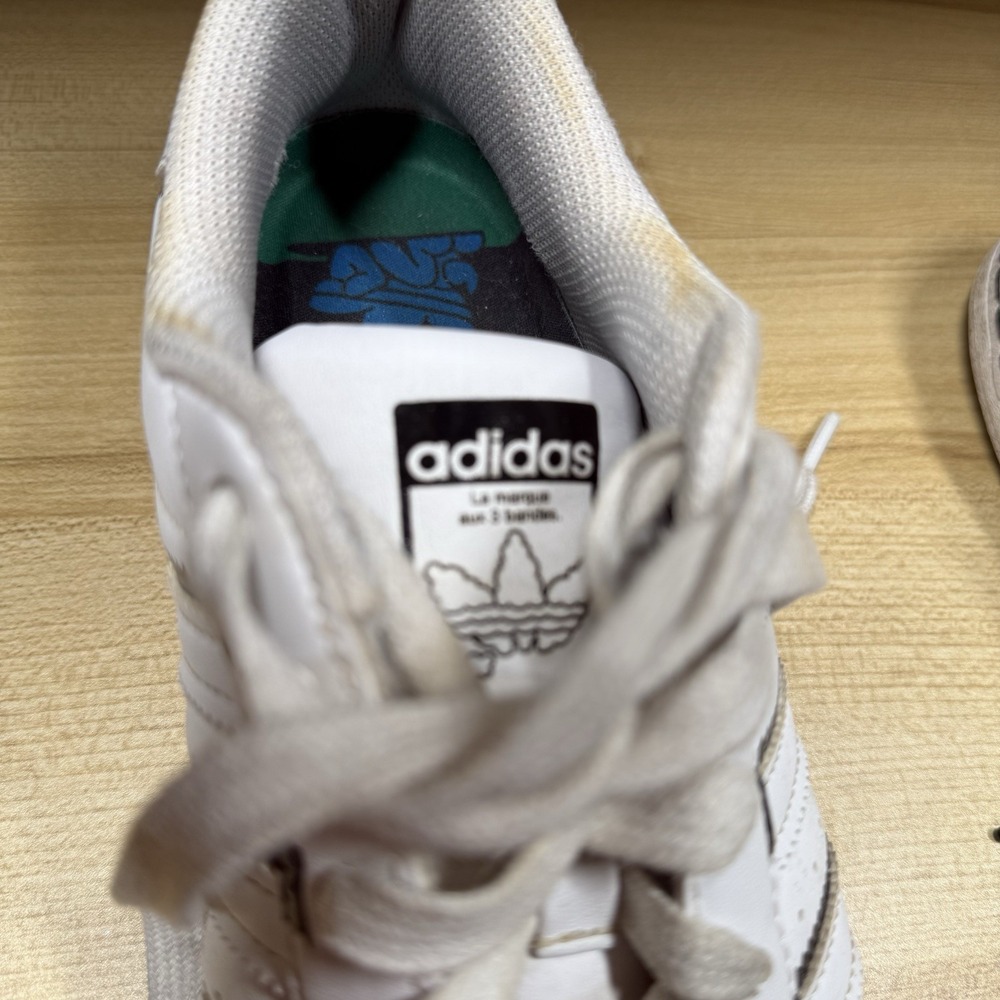 Adidas Superstar Cloud Sneakers Thin Stripes White Black‎ Leather Women's 6.5 - Picture 11 of 12